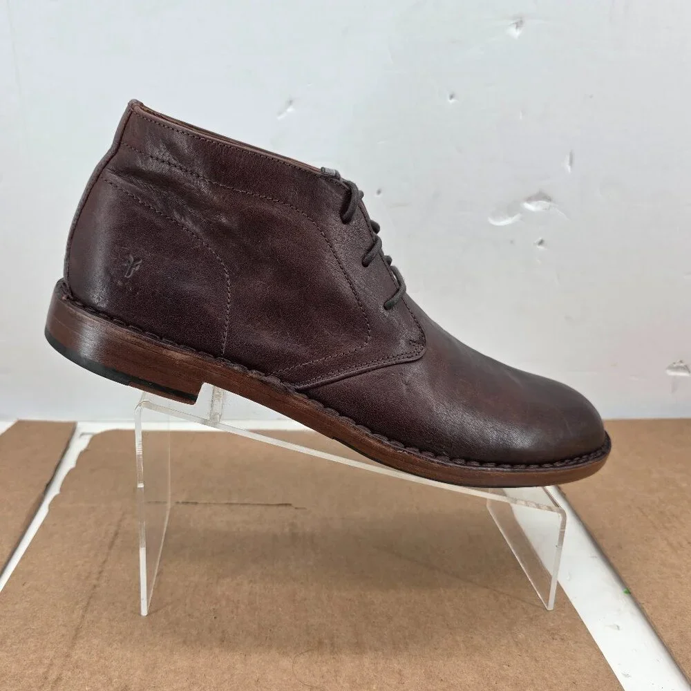 Frye Arden Brown Leather Lace-Up Chukka Ankle Lace up Boots US Men's 12